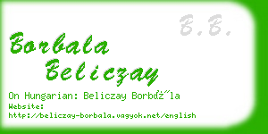 borbala beliczay business card